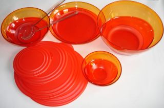 Tupperware Servierstar Eleganzia rot orange