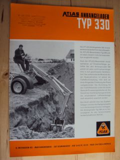 Traktor Prospekt Atlas Anhaengelader 330 Hydrauliklader Bauernlader