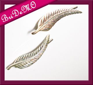 Paar Ohrklemmen 925 Silber Helix Feder Feather