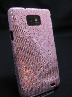 Samsung Galaxy S2 i9100 Hard Case Cover Schutz Hülle Rosa Glitzer