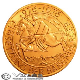 Österreich 1000 Schilling 1976 Babenberger Gold
