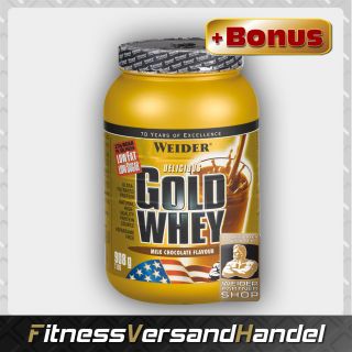 32,59€/kg) Weider Gold Whey Protein 908g Dose + FVH Eiweiß Shaker
