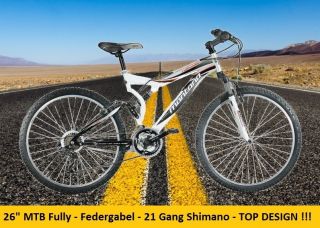 Fahrrad MTB Mountainbike 26 Zoll 21 Gang Shimano Fully
