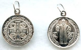 Benediktus Medaille Benedikt Silber 925 Silver Benedict Medal