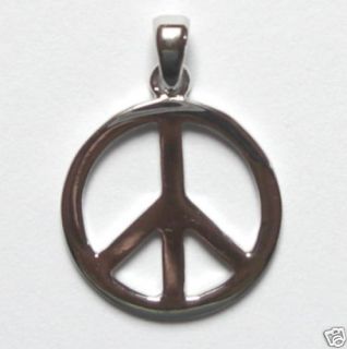 Peace Zeichen Frieden Anhänger Flower Power Silber 925