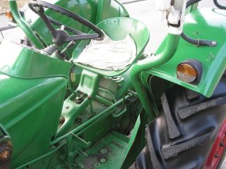 Deutz D 5005 mit Verdeck u. Frontlader luftgekühlt Traktor Schlepper