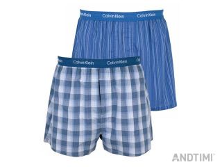 Calvin Klein Unterwäsche 2er Pack BXR Matrix Boxer Shorts Cotton blau
