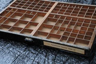  original aus Druckerei 100 Jahre alt SUPER Letterpress wood tray 947