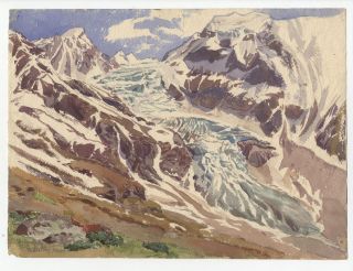 Carl Kessler (*1876) Mittelbergferner (Gletscher/Ötztal/Tirol