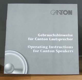 Canton Plus X, XL Bedienungsanleitung, Owners manual