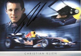 Christian Klien (AUT) Formel 1 Red Bull original Autogramm / Autograph
