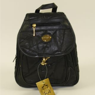 Rucksack Damenrucksack Bodybag Bag Taschen schwarz echt Leder 23413