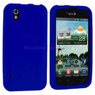 Blue Silicone Case Cover for LG Optimus Black P970 Marquee Ignite