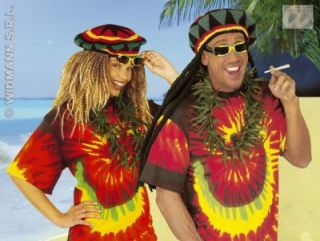 DEKO HANF KETTE Hippie Kostüm Rasta Jamaika Karneval