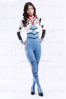 Latex rubber EVA 02 Asuka Langley Catsuit Cosplay Suit