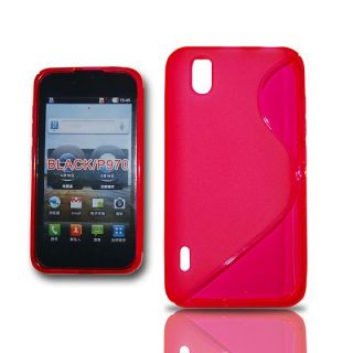 Silikon Rubber Case Handy Tasche LG P970 Optimus Hülle Pink