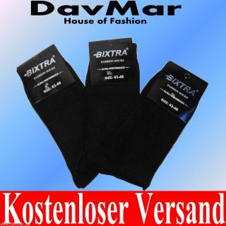 12 Paar Bixtra Business Premium Herren Socken Strümpfe schwarz Gr. 39