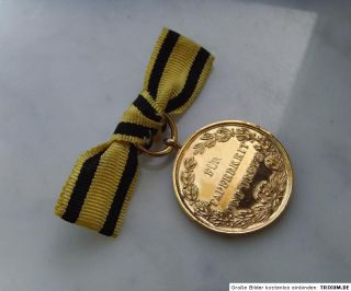 Württemberg König Wilhelm II Tapferkeit Medaille Gold