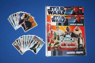 Force Attax 3 Sammelmappe + 35 Basis + Star Movie Card Collection