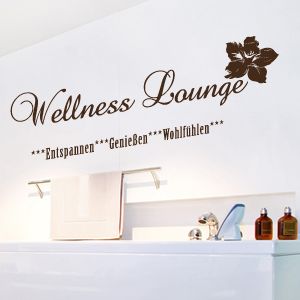WANDKINGS Wandtattoo Spruch   Wellness Lounge Blüte [Größe