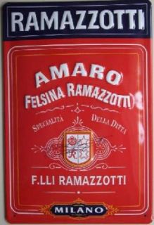 Ramazzotti Milano Italien Blech Schild Reklame 20x30cm