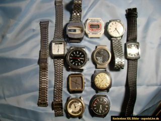 11 Armbanduhren HAU Uhren Konvolut an Bastler Nachlass Dachbodenfund