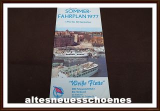 Sommerfahrplan Weiße Flotte DDR 1.5 30.9 1977