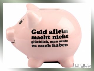 Spardose Sparschwein Schwein mit deutschen Sprüchen Gelddose Sparbox