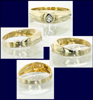 Solitär Diamantring 333 / 8 kt Gold Ring Diamant Brillant Gr. 50