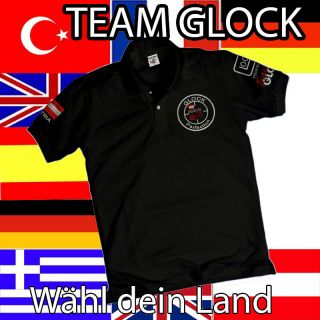 Sportschützen Polo Shirt Glock Perfection Team Germany Austria Greece