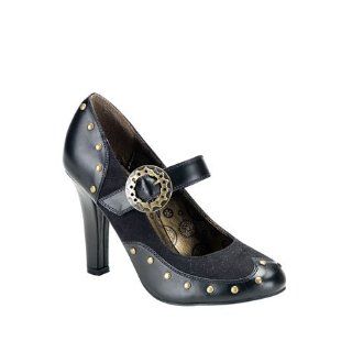 Black Studded Steampunk Maryjane   6 Shoes