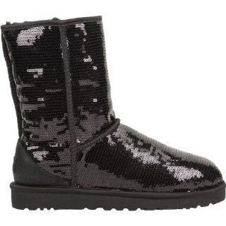 Classic Short Sparkle Boot   Black: Shoes