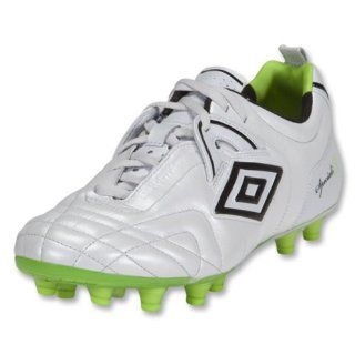 Umbro Speciali Pro HG Soccer Shoes (PEARLIZED WHITE/BLACK/LIME) Shoes
