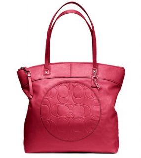 Laura Leather North South Shopper Bag Purse Tote 18336 Beet: Shoes