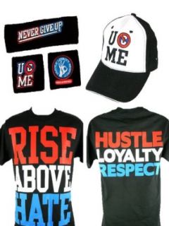 John Cena Mens Black Rise Above Hate Costume T shirt