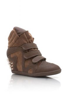 Spiked Velcro Wedge Sneakers Shoes