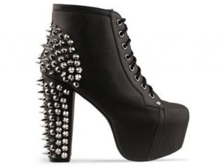 Jeffrey Campbell Lita Spike Black Silver (10): Shoes