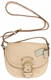  Coach Poppy Leather Whipstitch Crossbody 47089 (Natural) Shoes