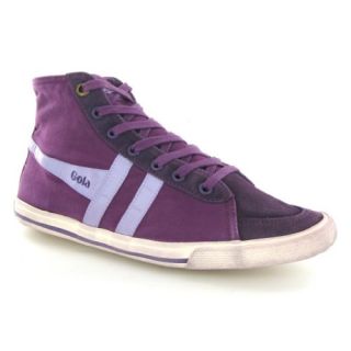 Gola Quota High Lilac Textile Womens Trainers Shoes