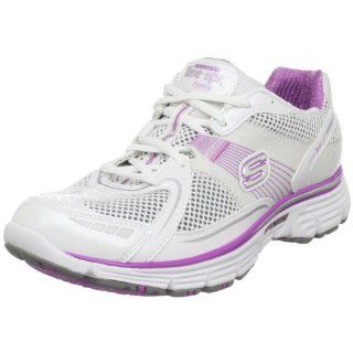 Skechers Womens Fitness Ready Set Sneaker,White/Pink,10 M US: Shoes