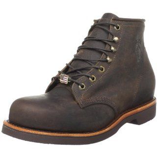 com Chippewa Mens 6 Chocolate Apache Steel Toe Lace Up Boot Shoes