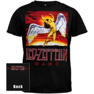 Led Zeppelin   Swan Song Poster T Shirt   Small: Clothing