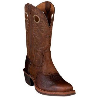 Ariat® 12 Heritage Roughstock U Toe Boots, RUST/BLUE, 10 Shoes