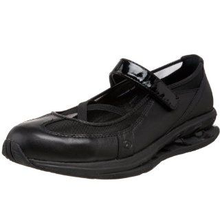 Aravon Womens Ria Flat,Black,6 M US Shoes