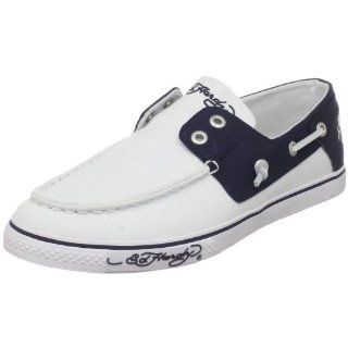  Ed Hardy Mens Del Mar Boat shoe,White 11SDM101M,11 M US: Shoes