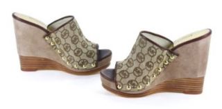 Michael Kors Belinda Mule Wedge Open Toe Sandal Shoes