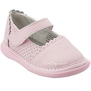 Girl Pink Punched Leather Maryjane Shoes 3 12 Wee Squeak Shoes