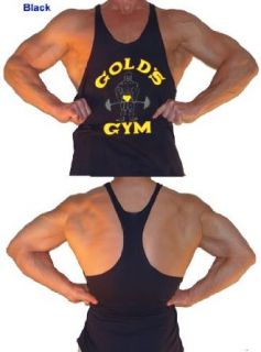 G300 Golds Gym Mens String Tank Top Joe logo: Clothing