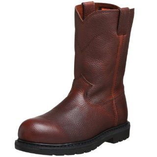 Shoes Mens 5760 Pull on Unlined Steel Toe Work Boot,Brown,14 M: Shoes