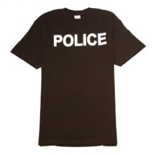 Black Law Enforcement Police T Shirt: Clothing